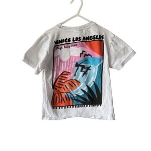 Zara Kids Venice Graphic Tee - White 3/4 Years